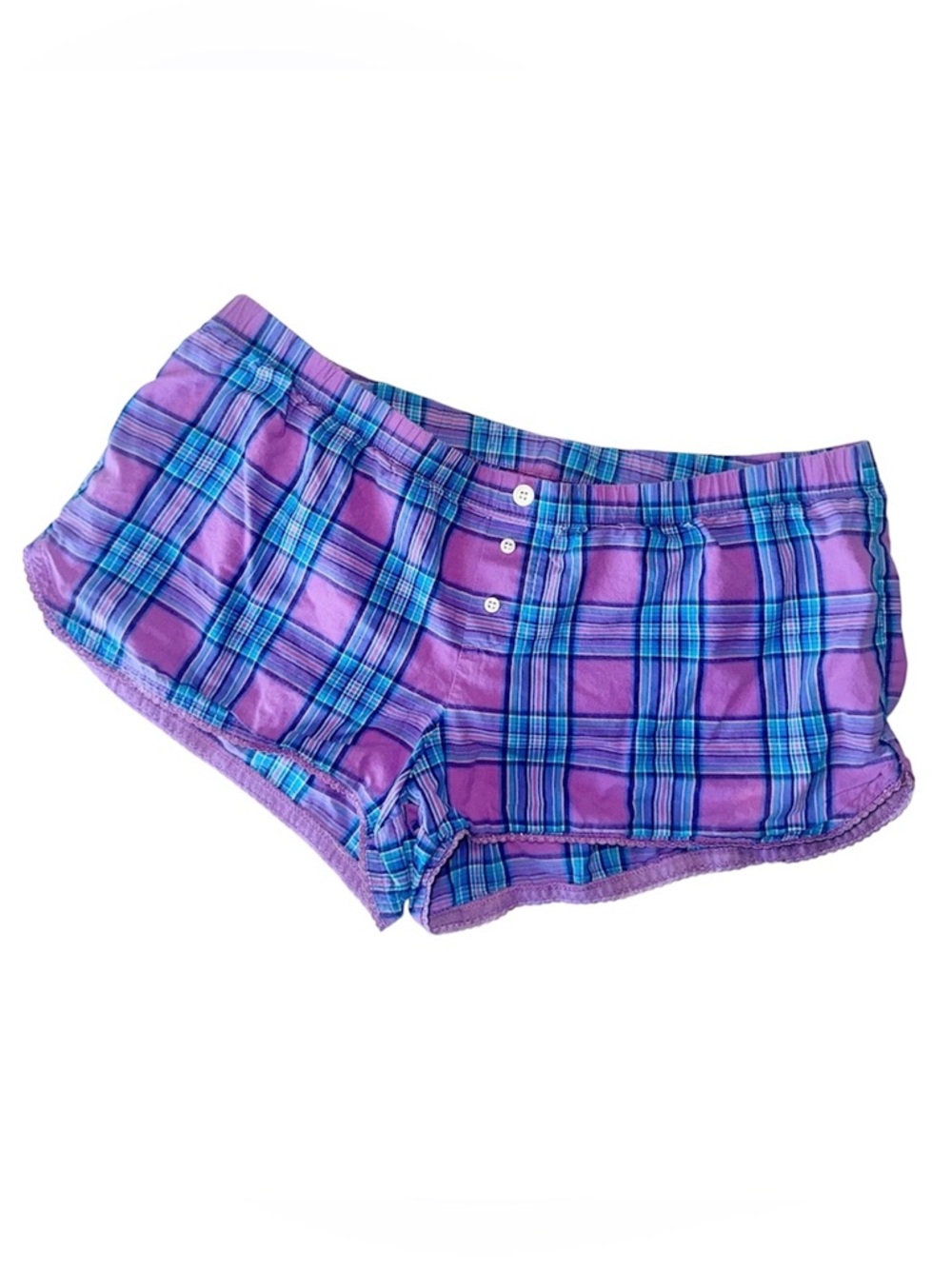 Y2K Xhilaration Plaid Pajama Micro Mini Booty Shorts!